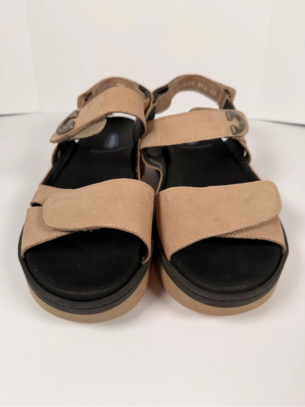 Wolky Sandals Womens Medusa Slingback Beige Leather Hook And Loop Size 40 US 9